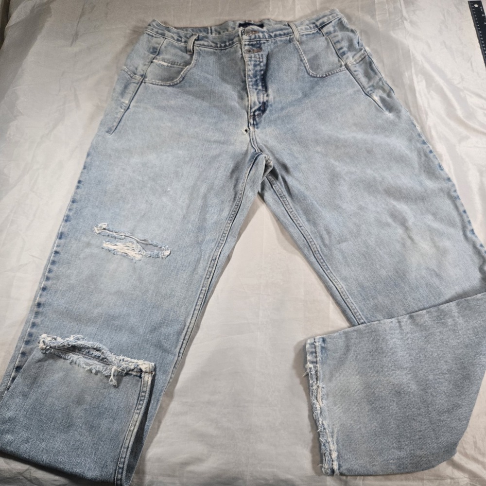 Vintage Guess Workwear Carpenter Jeans 36x30 Distressed Light Wash 100% Cotton